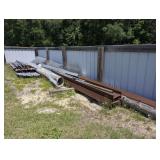 SCRAP METAL INCLUDING PIPE, 25 PLUS FOOT LONG I-BEAMS, FENCING, AND MORE