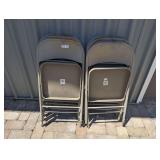 SIX METAL FOLDING CHAIRS