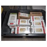 TUB FILLED WITH 22 KWIKSET DIGITAL DEADBOLT LOCKS IN ORIGINAL BOXES