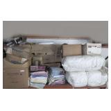 ALL DISASTER RELIEF SUPPLIES IN PALLET RACK SECTION MARKED 4078 INCLUDING FIRST AID SUPPLIES, TOWELS, WASHCLOTHS, FOAM CUPS, FOLDING STRETCHER, FIRST AID SUPPLIES, AND MORE