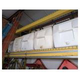 FIVE EXTRA LARGE COOLERS ON PALLET RACK SHELF MARKED 1201