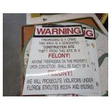 METAL WARNING TRESPASSING SIGN
