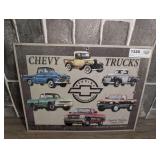 METAL CHEVY TRUCKS SIGN