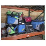 SOFT SIDE COOLER, BAG, AND HYDRATION PACK RETAIL STORE RETURNS IN LEFT PALLET RACK SECTION MARKED 4049