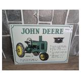 METAL REPRODUCTION JOHN DEERE MODEL A SIGN