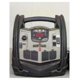 SCHUMACHER INSTANT POWER PORTABLE JUMP STARTER WITH AIR COMPRESSOR AND LIGHT, 12 VOLTS, 1200 PEAK AMPS, MODEL# SJ1332