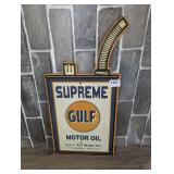 METAL REPRODUCTION SUPREME GULF MOTOR OIL SIGN