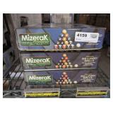 THREE BOXES OF MIZERAK WORLD CHAMPION DELUXE BILLIARD BALLS
