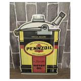 METAL REPRODUCTION PENNZOIL THE TOUGH-FILM MOTOR OIL SIGN