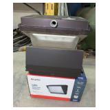 THREE LITHONIA LIGHTING WALL PACK SECURITY LIGHTS
