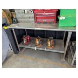 DOUBLE TIER STAINLESS PREP TABLE *** SPECIAL PICKUP INSTRUCTIONS ***