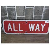 METAL ALL WAY SUB-SIGN FOR FOR STREET STOP SIGN
