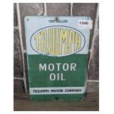 METAL REPRODUCTION TRIUMPH MOTOR OIL SIGN