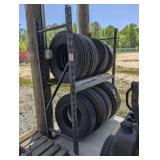 PALLET RACK SHELF AND TIRES
