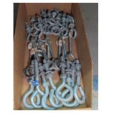 LARGE GROUP OF EYE BOLTS, VARIOUS SIZES
