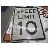 METAL SPEED LIMIT 10 SIGN