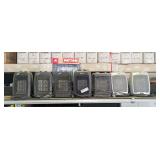 ALL SMALL PORTABLE HEATERS ON TOP SHELF MARKED 1035, 8 HEATERS TOTAL