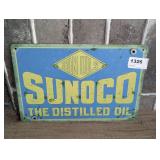 METAL REPRODUCTION SUNOCO THE DISTILLED OIL SIGN