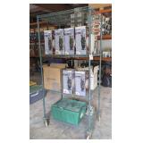 HEAVY DUTY 4 TIER SHELVING UNIT ON LARGE HEAVY DUTY CASTERS *** SPECIAL PICKUP INSTRUCTIONS ***