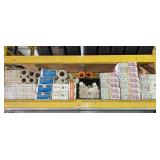 EVERYTHING ON UPPER PALLET RACKING SHELF MARKED 1059 (FACING ISLE ONLY) INCLUDING PLASTIC SHEETING, 8-IN X 8-IN SEAL CLOSURE BAGS, TOUGH GUY CAN LINERS, AND MORE