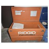 RIDGID 4-FT HEAVY METAL CONTRACTOR STORAGE BOX AND CONTENTS