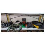 ENORMOUS GROUP OF PAINTBALL ACCESSORIES INCLUDING GUNS, CO2 CANISTERS, VESTS, MASKS, PARTS, PAINTBALLS, AND MORE
