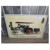 METAL REPRODUCTION CASE ENGINE AND TENDER SIGN