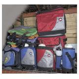 SOFT SIDE COOLER, BAG, AND HYDRATION PACK RETAIL STORE RETURNS IN LEFT PALLET RACK SECTION MARKED 4048