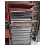 PAIR OF STACKING CRAFTSMAN TOOL CABINETS AND CONTENTS