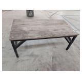 HEAVY STEEL FRAME WOOD TOP PLATFORM