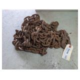 CHAIN WITH TWO HOOKS, APPROXIMATELY 20 FT LONG
