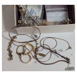 Assorted Metals, Sterling Silver, Possibly Gold Bracelet and Findings, etc.  Found In Box Marked Save For Scrap & Junk. Please Come Inspect.