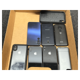 Cell phone assortment to include Apple, Samsung, and more, working condition unknown. Seven pieces total, see pictures or details.