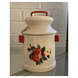 VINTAGE APPLE KITCHEN CANISTER 8 1/2' TALL X 6' WIDE