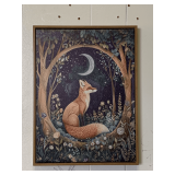 VINTAGE STYLE FRAMED TEXTURED WALL ART 'FOX' 12X16