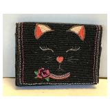 MARY FRANCES 'MEOW' BEADED & EMBROIDERED CROSS BODY BAG