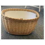 EXTRA LARGE WOVEN BASKET WITH LINER 18 1/2' LONG X 15' WIDE X 10' TALL