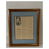FRAMED ARTICLE FROM THE SOUTHERN JOURNAL 'APPROACHING HADDOCK' BY CHARLES E SALTER JR 12 1/2' X 15 1/2'