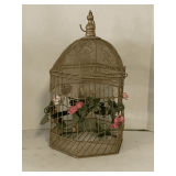 DECORATIVE BRONZE METAL BIRD HOUSE 19' TALL X 11' WIDE