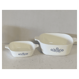 VINTAGE CORNING WARE 'CORNFLOWER BLUE' 1 1/2 QT AND PETITE PAN