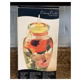 NEW IN BOX - INDIANA GLASS OIL CANDLE SET 10 3/4' TALL