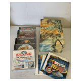 DECORATIVE JEWELRY BOX 9' LONG X 6' WIDE X 4 1/4' TALL & 13 CD-ROM GAMES