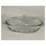 ANCHOR HOCKING 'SAVANNAH' COVERED CASSEROLE DISH 13 1/2' LONG X 4 1/2' DEEP