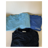 3 COLUMBIA LONG SLEEVE MEN'S GOLF SHIRTS (SIZE LARGE)