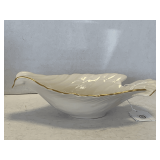 VINTAGE LENOX DOVE DISH W/ GOLD RIM 7 3/4' LONG X 4 3/4' WIDE