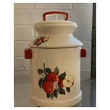 VINTAGE APPLE KITCHEN CANISTER 10 1/4' TALL X 7' WIDE