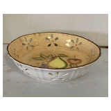 ROUND CERAMIC BOWL WITH FRUIT DESIGN 10' ROUND
