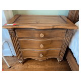 Master… Oversized three drawer nightstand, believed to be Hamilton Spill, see pictures for details.