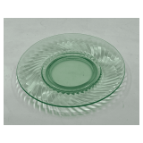 BR1…Vintage green uranium glass salad plate, see pictures for details.