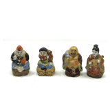BR1…Vintage Japanese Kutani porcelain figurines,  four of the Seven Lucky Gods figurines, see pictures for details.